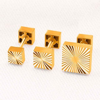 골드앤 14K 컷팅엣지 사각형 피어싱