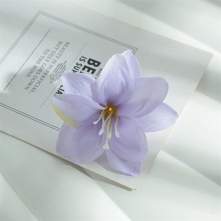 嗨購 L 8釐米仿真小百合 絹布假花 DIY手工髮飾 服裝配花裝飾, 5, 1個