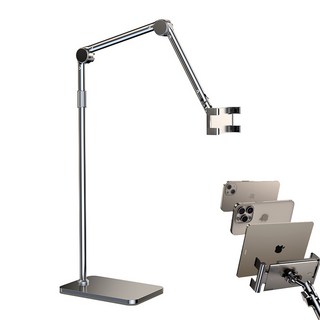 Shipshape 핸드폰 태블릿 거치대 스탠드 태블릿 핸드폰 거치대 패드 탭 높이조절 아이패드 갤럭시탭 침대가능 145cm, 1개, 블랙, A4-145