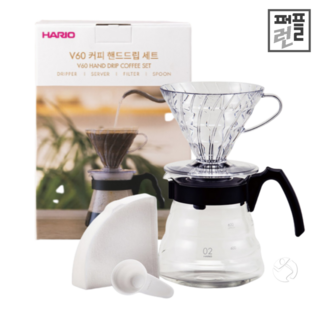 하리오V60 드리퍼 핸드드립세트 4인(블랙), 1개
