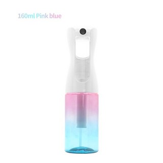 스프레이 미스트 공병 안개 분사 화장품 향수 헤어 여행용 용기 통 고압 연속 미스트 액체 리필 가능한 빈 스프레이 병 물 알코올 스프레이 병 프로 살롱 헤어 스타일링 도구, 160ml 핑크 블루, 1개