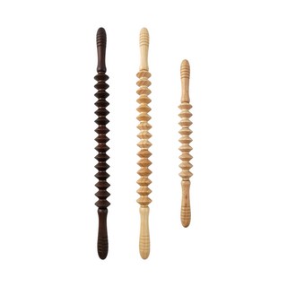 FINDAY 算盤瑜珈棒 - MIT台灣製按摩滾輪棒, #1 長柄15輪(深咖)-基本款, 1個