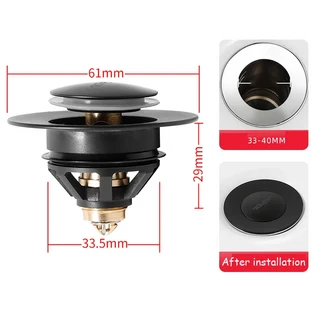 골드 욕실 세면대 싱크대 배수 여과기 팝업 범용 황동 플러그 수도꼭지 액세서리 주방 도구 블랙