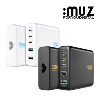 아이뮤즈 200W GaN PD C타입 고속 멀티 충전기 어댑터 3구 3포트 그램 노트북 맥북 아이폰 갤럭시 충전기 멀티포트, 화이트, 1개