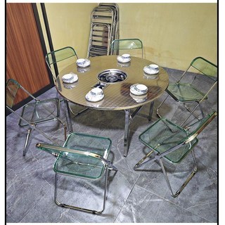 깡통테이블 원형 고기테이블 고기집 불판테이블 업소용, 1m원형테이블(4-6명)