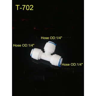 호환 역삼투 퀵 커플 링 1/4 3/8 OD 호스 연결 티 Y 커넥터 2 웨이 스트레이트 RO 물 플라스틱 파이프 피, 15 T-702
