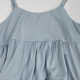 【Fee現貨6色】細肩帶蛋糕裙洋裝 短洋裝 蛋糕裙 連身裙 細肩帶 度假風 小洋裝, 現貨-淺藍色F
