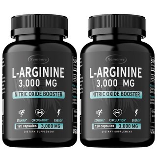 Xemenry L-精胺酸 3000MG 一氧化氮助推劑 - 60/120粒膠囊 美國製造, 1個, 240顆