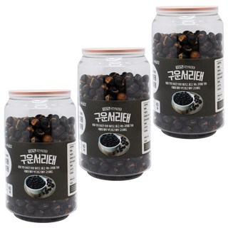 2+1 국산 구운서리태 건강간식 무설탕간식 검은콩 뻥튀기 원물스낵, 3개, 150g