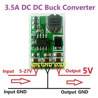 3.5A DC-DC 컨버터 모듈 벅 스텝 다운 전압 레귤레이터 보드 4.5V-27V ~ 3V 3.3V 3.7V 5V 6V 7.5 9V 12V, 03 Output 5V, 1개