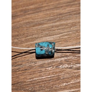 天然湖北原礦綠松石綠松玻璃瓷暴力藍隨行桶珠11*8*6mm