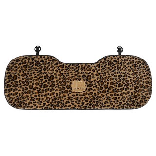 汽車頭枕腰靠 高級感貓咪車用舒適護頸枕靠枕毛絨秋冬季護腰靠 腰墊, 1個, 兔毛豹紋貓咪坐墊後排:如圖