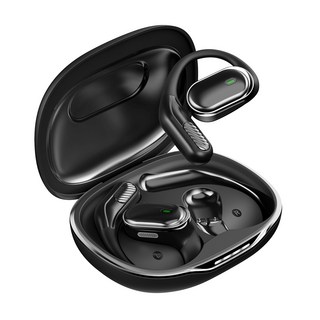 비파노 ACC ENC 노이즈캔슬링 HI-FI 오픈 귀걸이형 5.4 블루투스 이어폰, 블랙, T6