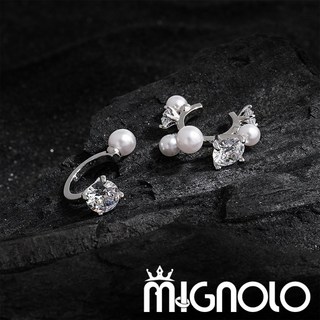 MIGNOLO 月光凝珠耳夾 個性冷淡風高質感百搭飾品