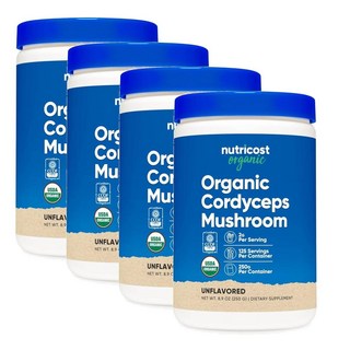 뉴트리코스트 동충하초 버섯 머쉬룸 파우더 Nutricost Cordyceps Mushroom, 4개, 250g