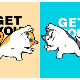 趣味哈士奇貓咪圖案純棉短T 情侶裝班服