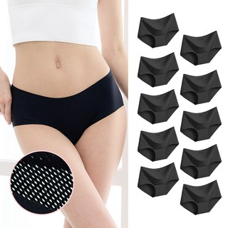 이너리즘 여성 여름 쿨 메쉬 심리스 팬티 10P