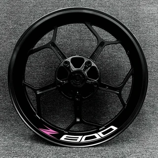 Kawasaki Z800 오토바이 휠 림 스티커 휠 허브 장식 Z800 고반사 데칼 로고에 적합, [30] Z800