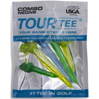 TOUTEE Pro加碼高爾夫球台組，便攜式揮桿練習，附贈限量球梯，提升擊球準度, 霓虹總合（3長2短）