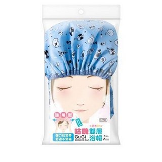 咕嘰雙層浴帽 防水浴帽 雙層浴帽 小雞浴帽 台灣製, 1個, 粉藍, 粉藍