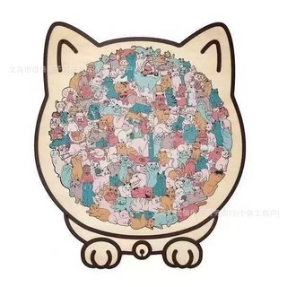 고양이 직소퍼즐 귀여운 냥냥이 고양이퍼즐, 1세트, 마카롱, 135피스