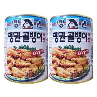 팽귄 자연산 골뱅이 캔 통조림 400g, 2개