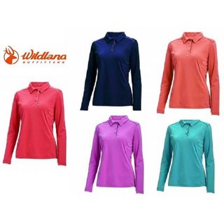 【荒野 wildland】POLO衫 春夏 W1669女POLO透氣排汗抗UV長袖 佳美地戶外