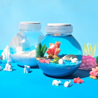 포션램프 3종 조명만들기 무드등 꾸미기 데코덴 파츠 DIY키트 농장 환경, 북극곰, 1개