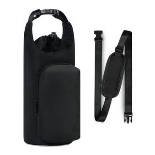 이케이 투웨이 텀블러 보온 보냉 파우치 물병 가방, 03.블랙, 1개