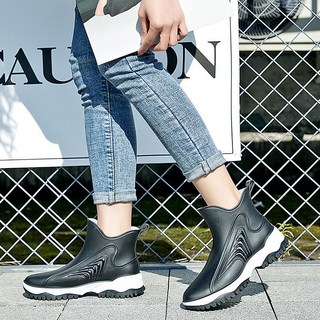 雨鞋 女士 厚底 時尚 防水防滑工作鞋 - 台灣發出36-41碼