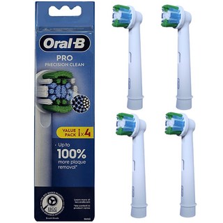 전동칫솔모 프로 프리시즌 클린 화이트 칫솔모 EB20-4 교체모 리필모, 4개, EB20RX