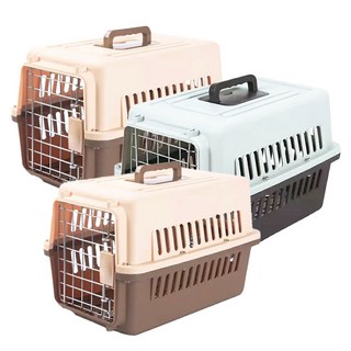 艾爾發寵物 寵物外出航空箱 外出提籠 1-3號箱 寵物旅行箱 寵物外出籠, 咖啡色,3號, 1個