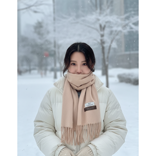 온빛 캐시미어 겨울 목도리 머플러