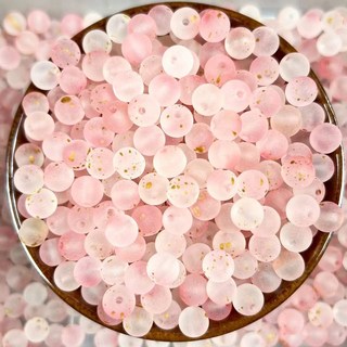 手工串珠DIY材料包配件 月球磨砂珠混色串珠手工diy手鍊手串項鍊散珠網紅飾品暑假禮物8mm, 磨砂月球珠【白玉】,8mm【13顆】, 1個