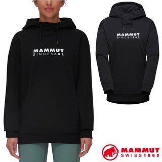 【MAMMUT 長毛象】女款保暖刷毛連帽T恤 長袖衛衣 大學T 帽T 休閒運動衫