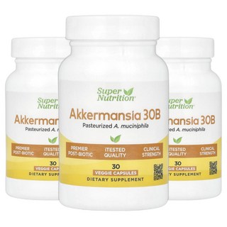 슈퍼뉴트리션 유산균 아커만시아 30B 150mg 베지 캡슐 30정 2+1, 3개