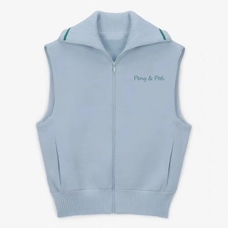 여자 골프 니트팅 베스트 탑 지퍼 소녀 스웨터 골프웨어 여름 에리 슬리브리스 니트 경량 냉감 기능성 쿨터치 민소매 스포츠 상의