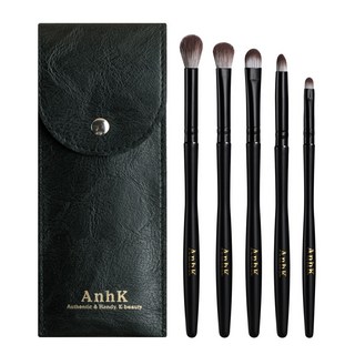 안크 아이섀도우브러쉬 메이크업 브러쉬 세트 클래식 5종, 1개, 블랙
