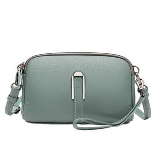 台灣大批發 精選韓系質感真皮包包系列 斜背包 單肩包 斜跨包 托特包 側背包 月牙包 手機包 馬鞍包包 皮夾 送禮, J款/多層小方包/藍綠