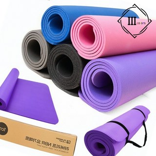 두꺼운 10mm 요가매트 NBR소재 스트레칭 홈트 미끄럼방지, 1개, 홍스토어 스탠다드(61cm)_핑크10mm+스트랩(러버리