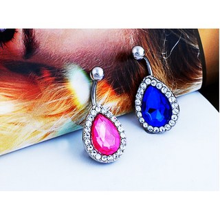 R2 現貨 水滴飾品肚臍釘 鈦鋼 防過敏 粗針 水滴符 吊墜 肚臍扣 肚臍環 造型 魅力 性感 熱賣 穿刺