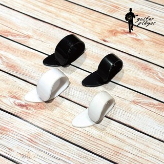 Guitar Player 拇指彈片 拇指撥片 拇指套 黑色 白色, 黑色,小的, 1個