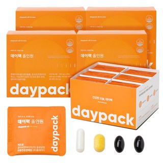 데이팩 올인원 유산균+오메가+루테인+멀티비타민+미네랄, 30회분, 4개