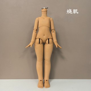 六分BJD素體 小鈴鐺素體 可換胸型手型 可增高 三插六 可加購手組 素體（不含頭） 白肌, 1個, 燒肌（接近阿巳特六淺燒肌）
