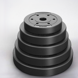 水泥環保槓鈴片, 黑色, 1個, 2.5kg