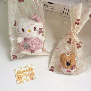 在臺熱銷 高顏值ins風星星小熊袋博主同款包裝袋文創封口禮品出卡打包袋, 1個, 星星小熊自封袋【15*27cm】,20個