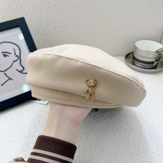 [Bahn 3컬러] 곰돌이 면 베레모