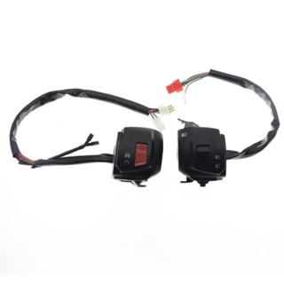 실용적인 오토바이 범용 22Mm 핸들 바 스위치 Assy 12V 야간 조명 LED Pulsar NS200 Modofied 핸들 바 스위, 01 Black, 1개