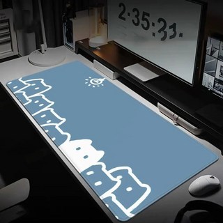 게이밍 장패드 고양이 캐릭터 마우스패드 방수코팅 300X800X3MM, 1개, 녹색