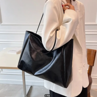 엣지원 데일리 가죽 숄더백 대용량 여성 쇼퍼백